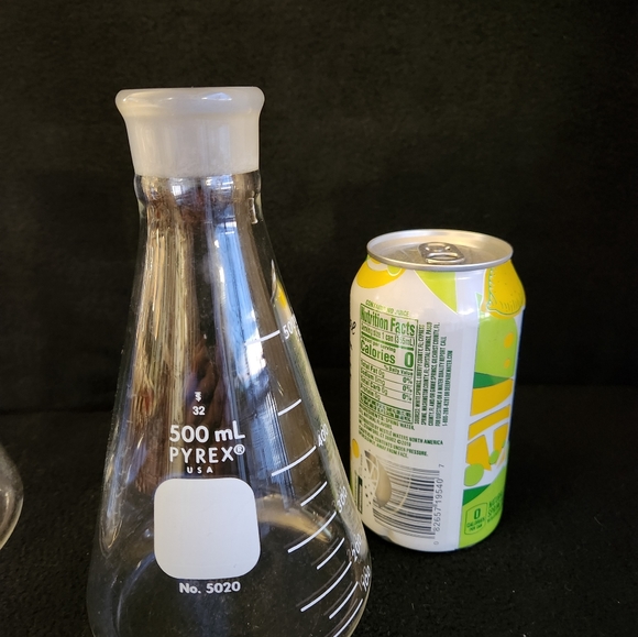 Vintage Pyrex Flask Erlenmeyer Glass Labware Science No 5020 - Picture 9 of 9